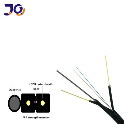White LSZH Sheath G652D FTTH Fiber Optic Drop Cable