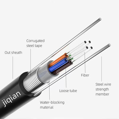 Kwaliteit  Outdoor Aerial GYXTW Fiber Optic Cable Factory Direct 2 to 24 Core G652D Steel Armored fabriek
