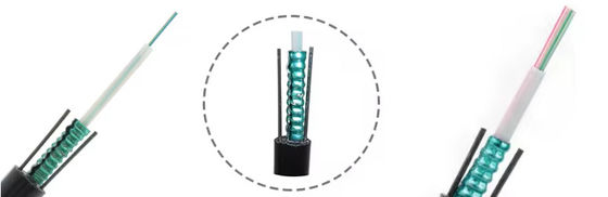 Customized GYXTW Armored  2 4 6 8 12 24 Core  Single Mode Fiber Optic Cable 6mm 7mm 8mm With Messenger