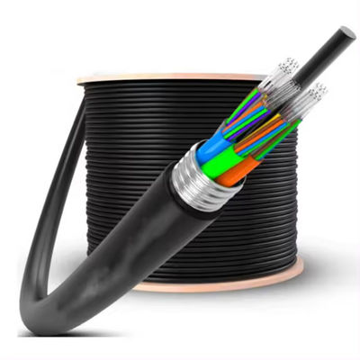 2-144 Core Armoured Optical Fiber Cable GYTA Stranded Loose Tube For Aerial Duct