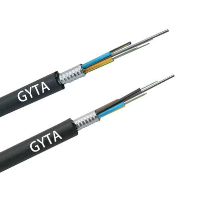 Outdoor 48 Core Single Mode Aerial Duct Armored GYTA Fiber Optic Cable