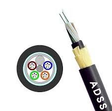 Kwaliteit  G652D ADSS Fiber Optic Cable Double Jacket 72 Core Aerial Self Supporting fabriek