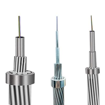 Kwaliteit  OPGW Fiber Optic Cable 24 48 Core Single Mode G652D Power System Aerial Optical Cable fabriek