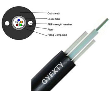 Outside Armored Duct Aerial Uni Tube 12 Core Fiber Cable