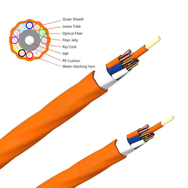 Outdoor Microduct Air Blown Fiber Optic Cable 12-24 Cores G652D
