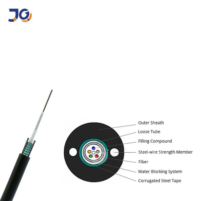 Goedkwaliteit GYXTW Armored 4 8 12 Core Single Mode Fiber Optic Cable Voor installatie van kanalen/aerial