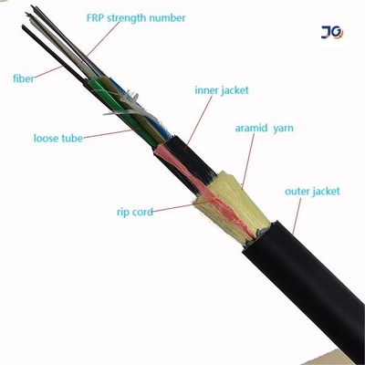 Aramidgaren Geen de Vezel Optische Kabel van de Metaal Enige Wijze G652D ADSS