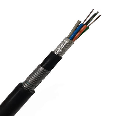 GYTA53 4 144 Core Outdoor Armored Fiber Optic Cable Direct Burial Communication Cable