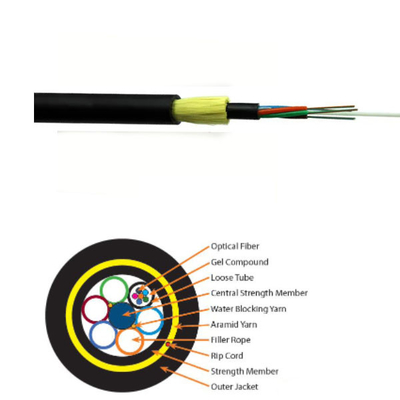 Luchtvezel Optische Kabel ADSS 48 de Kabel van de Kern Optische Vezel