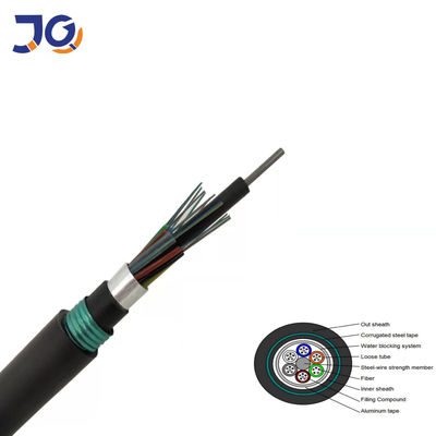 De ondergrondse Directe Begrafenis Dubbele Jasjes gepantserde GYTA53 4 8 12 24 48 96 144 boren Vezel Optische Kabel uit