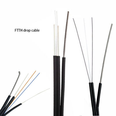 Single Mode FTTH Indoor Outdoor Drop Optical Fiber Cable voor toegangsnetwerken