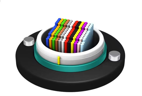 Overhead 652D 288 kern HDPE Buitenste jas Optische vezel lint Kabel Multi Tube Gel gevulde Outdoor optische vezel kabel