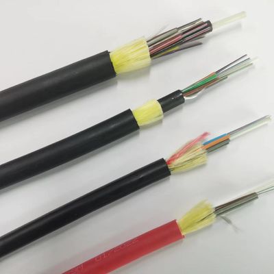 Zelfondersteunende luchtkabelen van fiberen van aramid-garens FRP 6 12 24 48 draadjes fiberen optische kabel 6core adss kabel