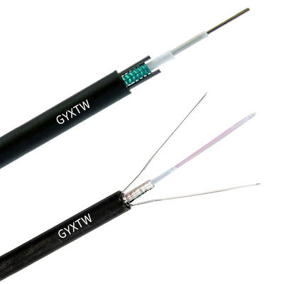 GYXTW glasvezelkabel met PSP stalen tape-pantser dubbele parallelle staaldraden en met gel gevulde losse buis voor communicatie buitenshuis