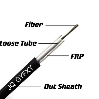 Buitenvezel-optische kabel GYFXY Centrale losstaande buis Niet-metaal, niet-gewapende kabel Single Mode