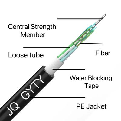 4/6/8/12/24 Core single-mode multi-mode optische vezels GYTY gestreepte losse buis staaldraad sterkte lid