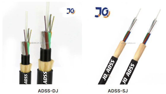 2 24 32 48 72 96 144 Kern Single/Double Sheath ADSS buitenoverhoofd Glasvezel kabel voor luchtspam 150 100 200m