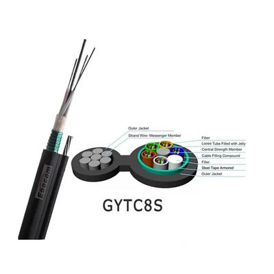 2- 144 kern Single Mode Armored Outdoor Optical Cable GYXTC8S/GYTC8S Aerial Self-supporting Figuur 8 Structuur