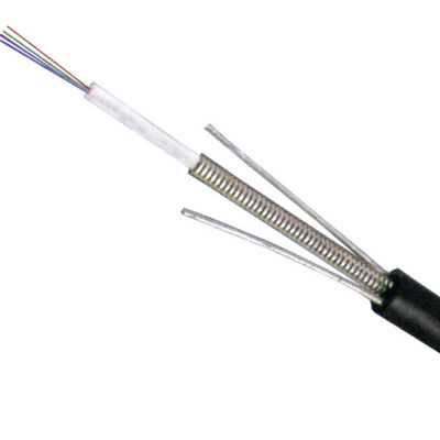 Buitengat Aerial single mode G652D Glasvezel Kabels GYXTW Armored 2 4 6 8 12 24 kern glasvezel kabel