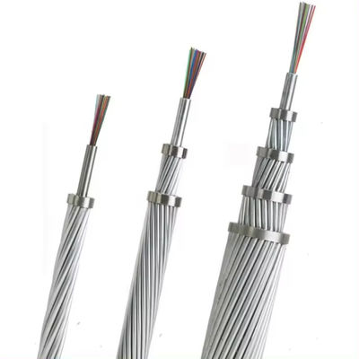 OPGW Power Optical Fiber 4/6/8/12/24/36/48 Core Single Mode Composite Overhead Ground Wire Gepantserde communicatiekabel