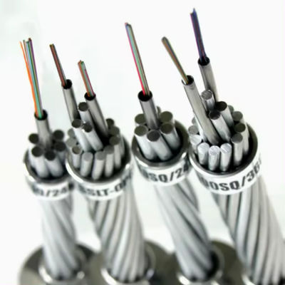 OPGW Power Optical Fiber 4/6/8/12/24/36/48 Core Single Mode Composite Overhead Ground Wire Gepantserde communicatiekabel