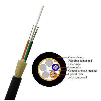 12 24 48 kern ADSS-vezel G652D Aerial Self-Supported Optical Cable