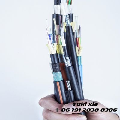 Warm verkrijgbaar Single-mode Aerial Fiber Optic Cable 12 24 48 96 144 Kern van glasvezel adss/asu/gyxtw/gyta voor kanaal