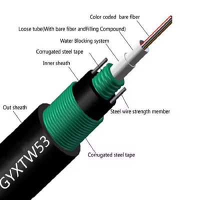 Direct buitenbegrafenis 2 4 6 12 24 kern glasvezelkabel GYXTW53 SM G.657A1 G652D Gewapende glasvezelkabel Prijs