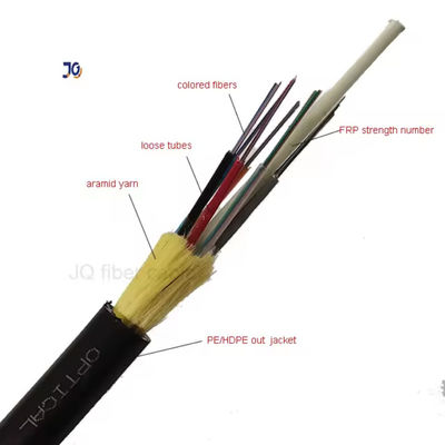 OEM Fabrieksvoorziening 144 Core ADSS Outdoor Aerial Optical Fiber Cable 1KM 2KM 3KM Prijs