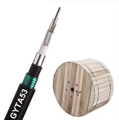 Ondergrondse waterdichte 72 kern glasvezel kabel dubbele jas dubbele pantser GYTA53