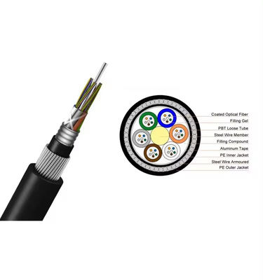 72 kern GYTA33 rechtstreeks begraven Submarine glasvezel kabel anti knaagdier gepantserde glasvezel kabel