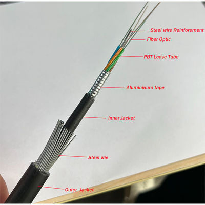 Onderwaterkabel 24 32 36 48 72 96 144 Kern G652D SM Onderwateroptische kabel GYTA33