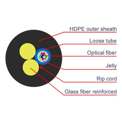 ASU Glasvezelkabel ASU Span 80m 100m 200m 4 6 8 Core 12 Hilos Glasvezelkabel G652 Kabel