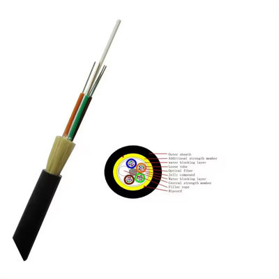 ADSS All Dielectric 48 Core Zelfondersteunend Aerial Fiber Outdoor Cable Single Jacket Span 100m 200m
