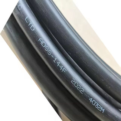 Aerial ADSS G652D G657A1 G657A2 144 Core Single Mode Outdoor Glasvezelkabels met Aramid Garn 100m 200m Span