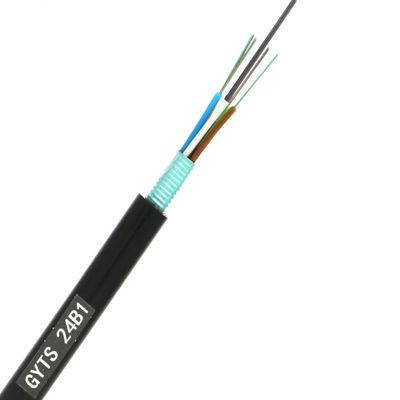24 Core Outdoor Loose Tube Stranded Direct Buried GYTS Communicatie Kabel Gepantserde glasvezelkabel