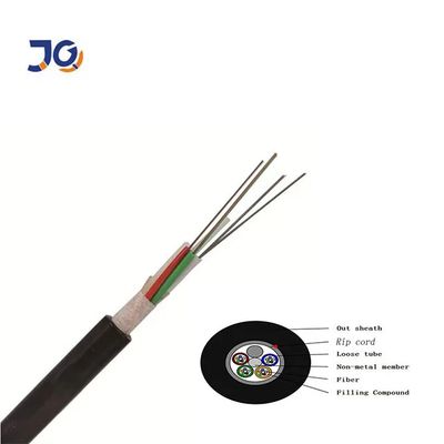 Gewapende zwarte LSZH Aerial Single Mode PBT Loose Tube Fiber Optic Cable voor gegevensoverdracht
