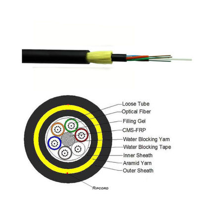 Premium ADSS Double Sheath Glasvezel Kabel Span 400m 24 48 72 96 144 288 Kern