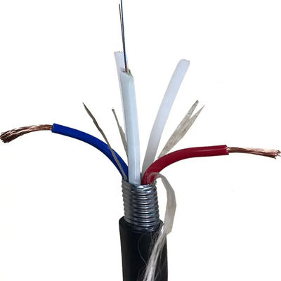 4 kernen samengestelde OPLC hybride glasvezelkabel met koperen geleider