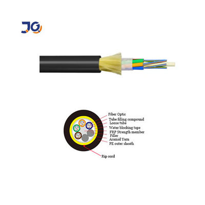China Kabelleverancier ADSS Single Jacket 48 Core Single of Multi Mode FRP 1,5 mm 100m Span Length Fiber Optic Cable