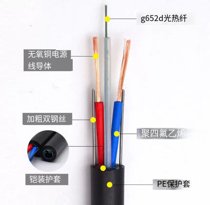Outdoor Type 4/8/12/24 Core 1-2,5 mm2 Optische Monitoring Hybride Composite