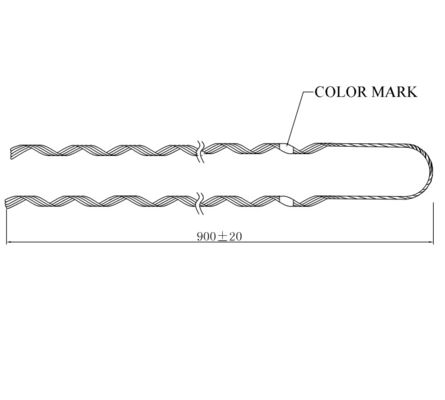 Voorgevormde spanningsclamps Guy Strip ADSS kabel accessoires Dead End Guy Grip