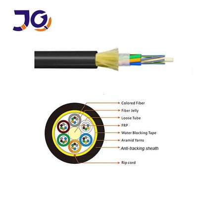 ADSS Single Jacket Luchtvezelkabel Single Mode Aramidgaren Sterkte Buiteninstallatie Overhead FTTx Telecom