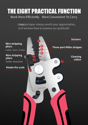 9-in-1 optische vezel stripper optische vezel tangen optische kabel stripper