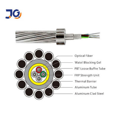 OPGW Power Optical Fiber 4/6/8/12/24/36/48 Core Single Mode Composite Overhead Ground Wire Gepantserde communicatiekabel