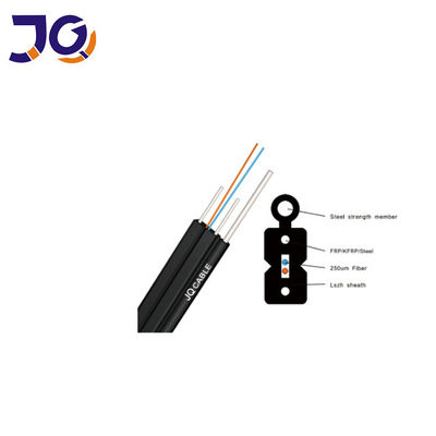 Zelfdragende FTTH-buitendropvezeloptische kabel 1 2 4 ader G652D 1,0 mm staaldraad
