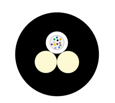 FTTH 12 de Vezel Optische Kabel Vastgelopen Losse Buis van de Kernadss Daling