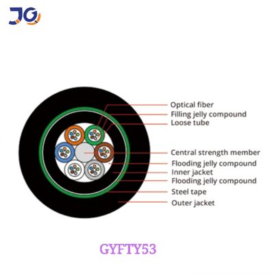 48 Core UG Underground SM/MM Double Jacket Fiber Optic Cable GYFTY53