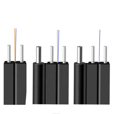 4 Core G657A1 Single Mode FTTH Indoor Drop Cable Flat Aerial Fiber Optic Cable