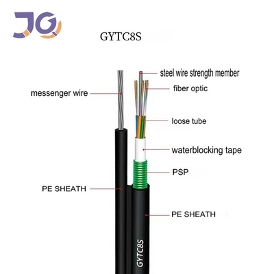 4 kern Singlemode Figuur 8 GYTC8S-Vezel Optische Kabel voor Luchttoepassing